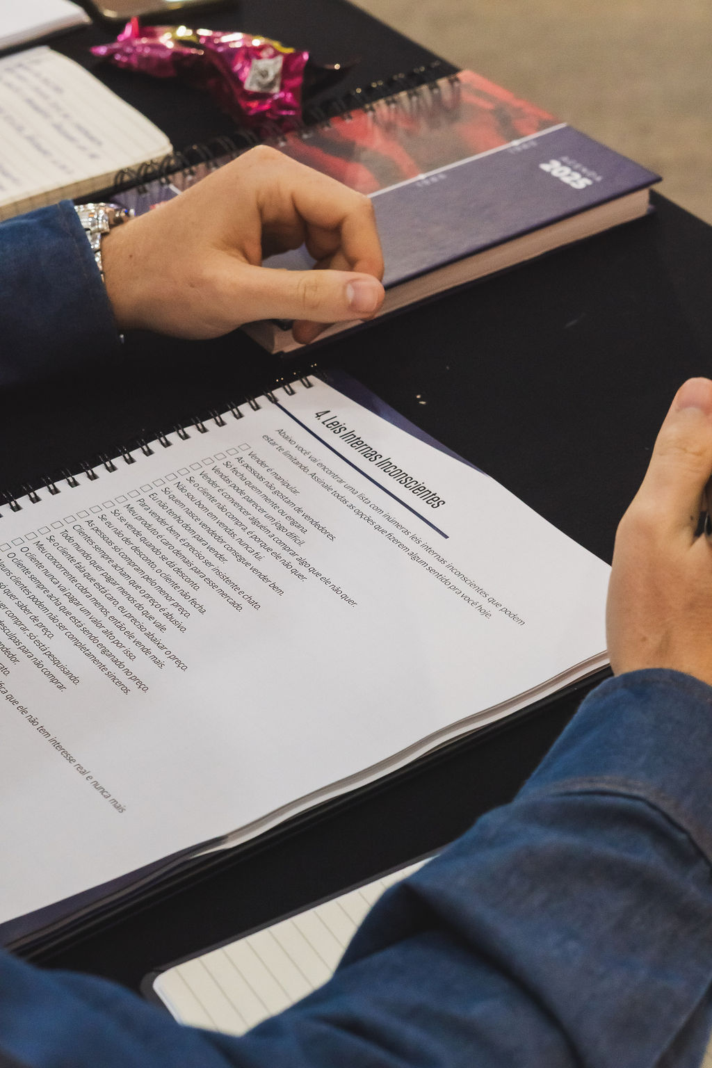 Caderno de anotações da Formação VNL